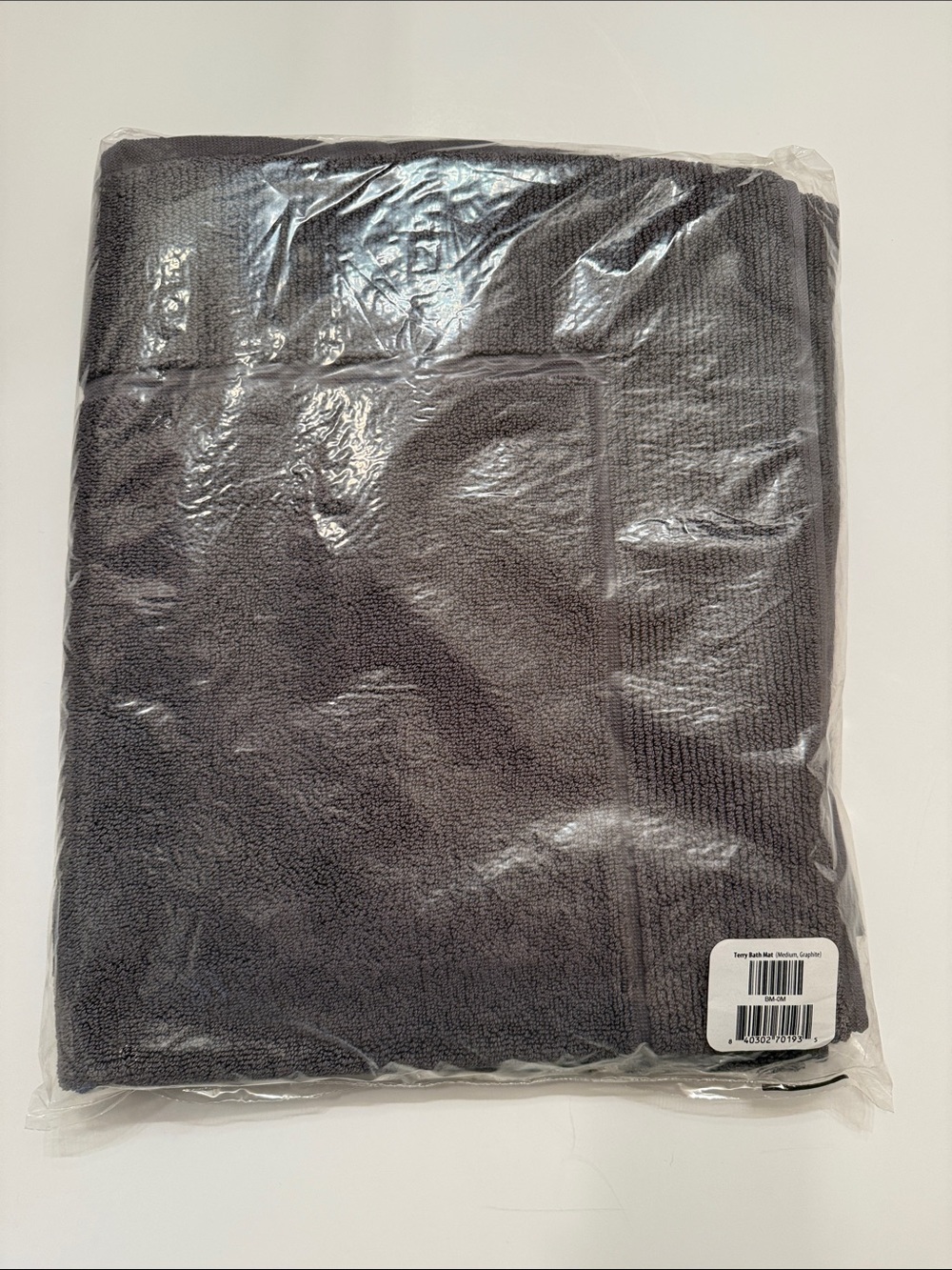 Brooklinen Terry Bath Mat in Graphite, New